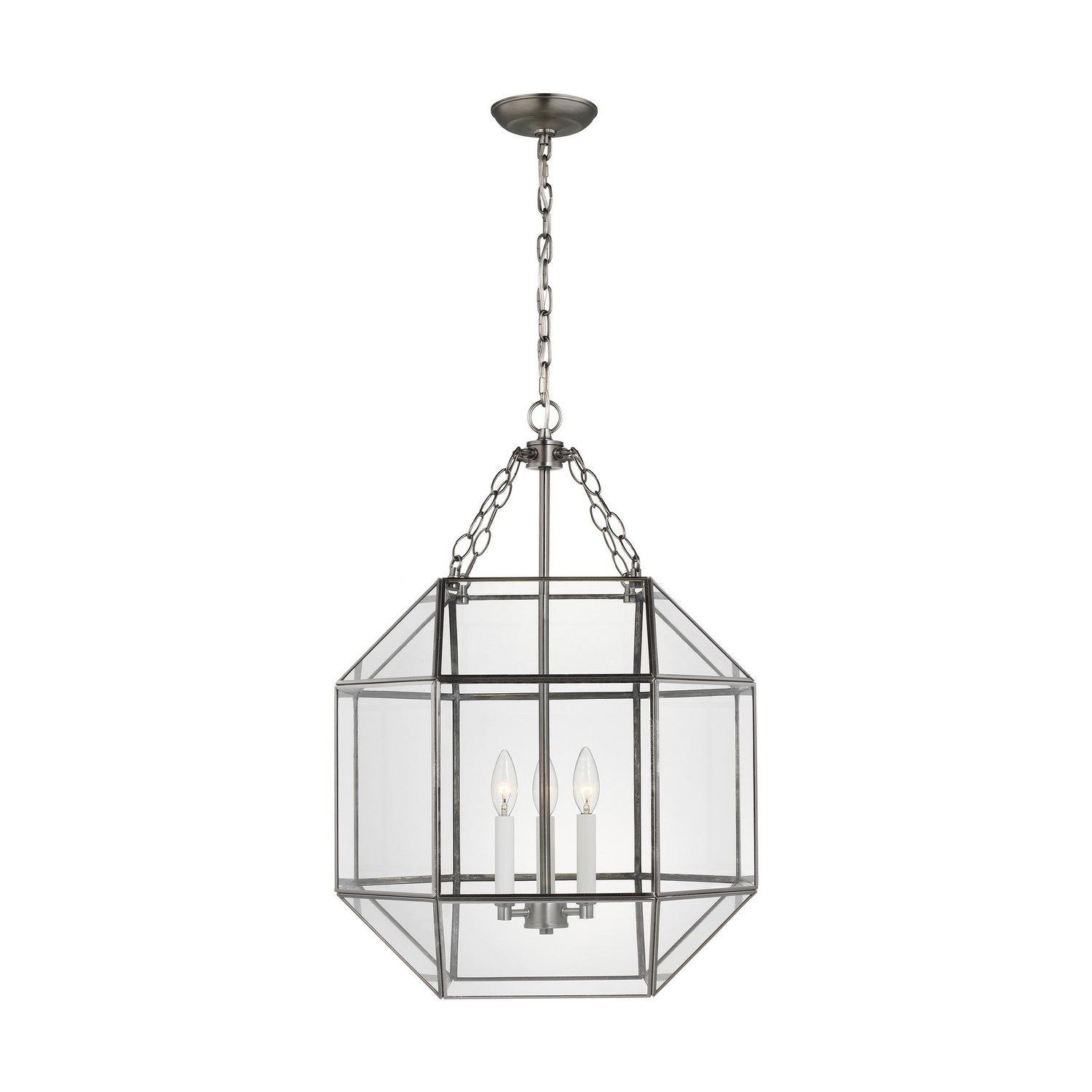 Visual Comfort Studio - 5279403-965 - Three Light Lantern - Morrison - Antique Brushed Nickel