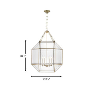 Visual Comfort Studio - 5279404-848 - Four Light Lantern - Morrison - Satin Brass