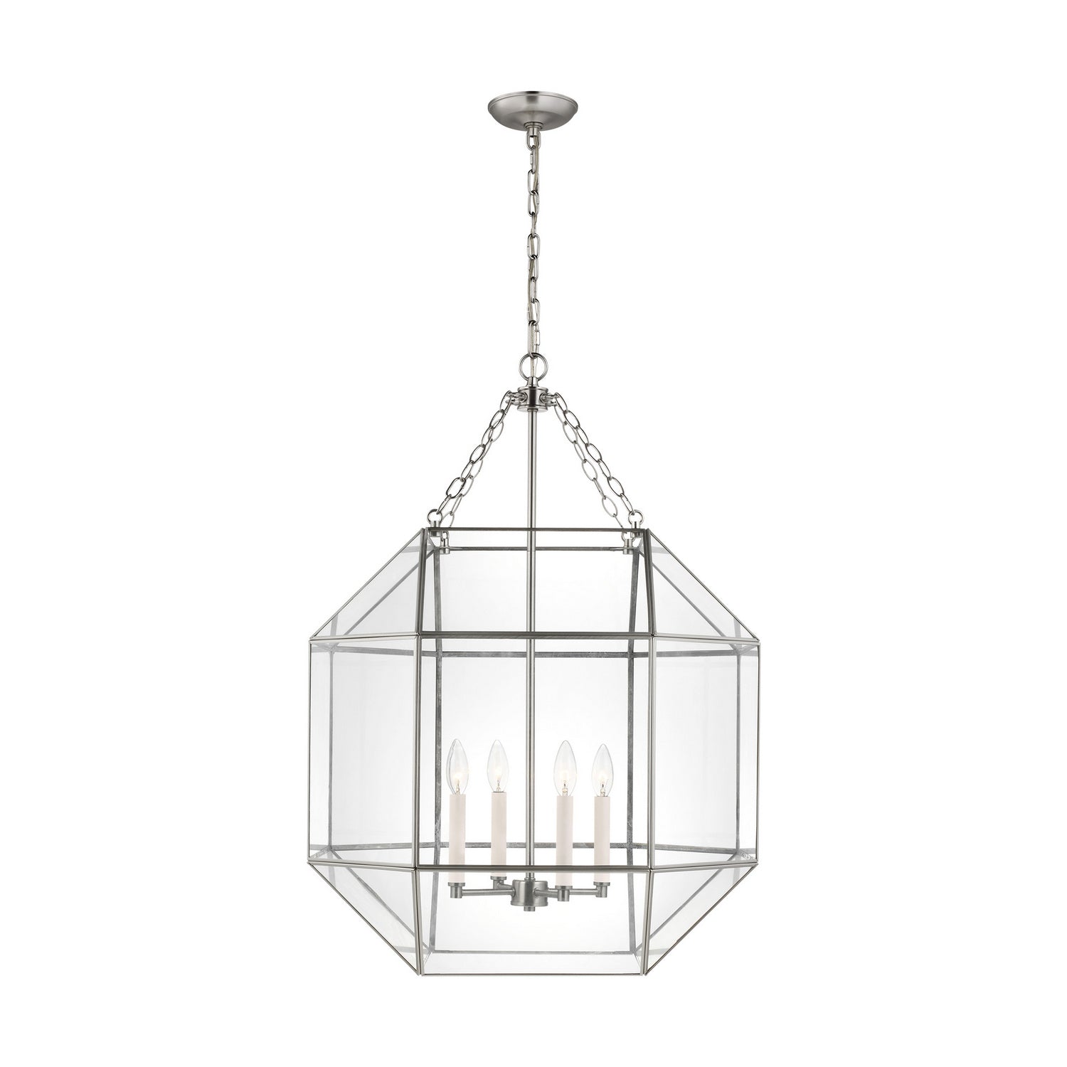 Visual Comfort Studio - 5279404-962 - Four Light Lantern - Morrison - Brushed Nickel