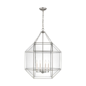 Visual Comfort Studio - 5279404EN-962 - Four Light Lantern - Morrison - Brushed Nickel