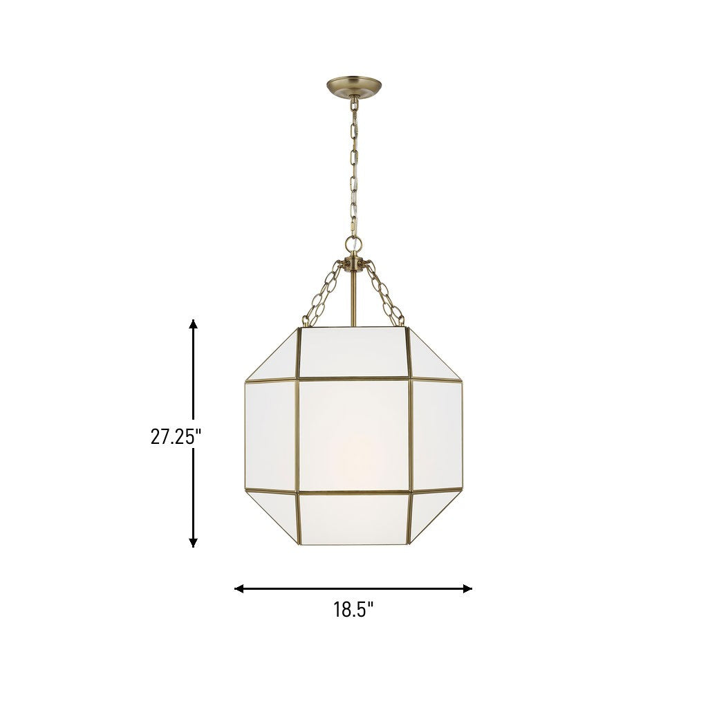 Visual Comfort Studio - 5279453-848 - Three Light Lantern - Morrison - Satin Brass