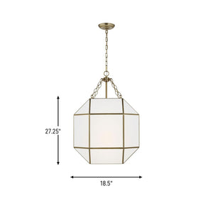 Visual Comfort Studio - 5279453-848 - Three Light Lantern - Morrison - Satin Brass