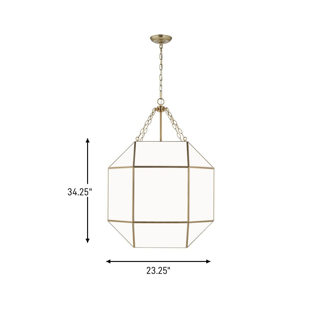 Visual Comfort Studio - 5279454-848 - Four Light Lantern - Morrison - Satin Brass