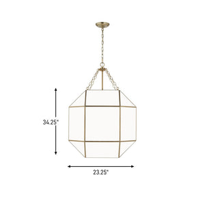 Visual Comfort Studio - 5279454-848 - Four Light Lantern - Morrison - Satin Brass