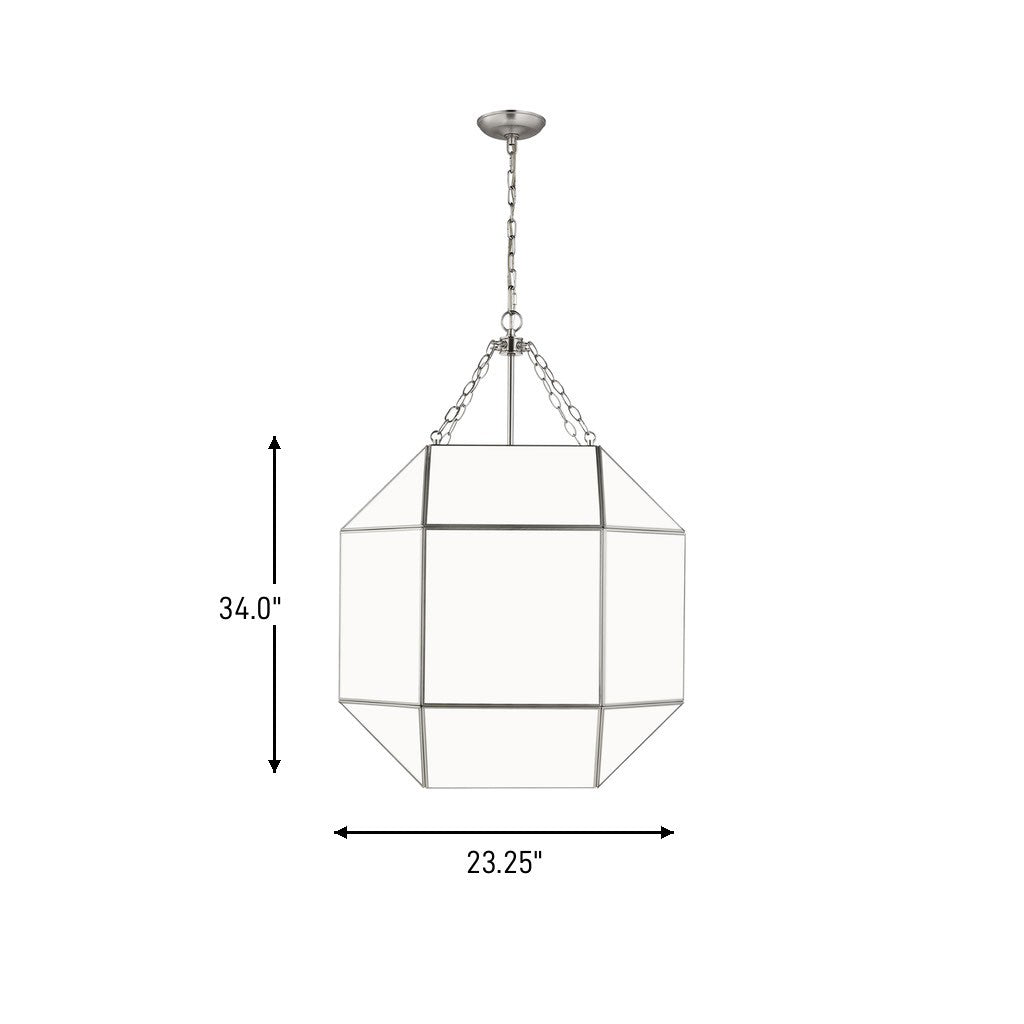 Visual Comfort Studio - 5279454-962 - Four Light Lantern - Morrison - Brushed Nickel