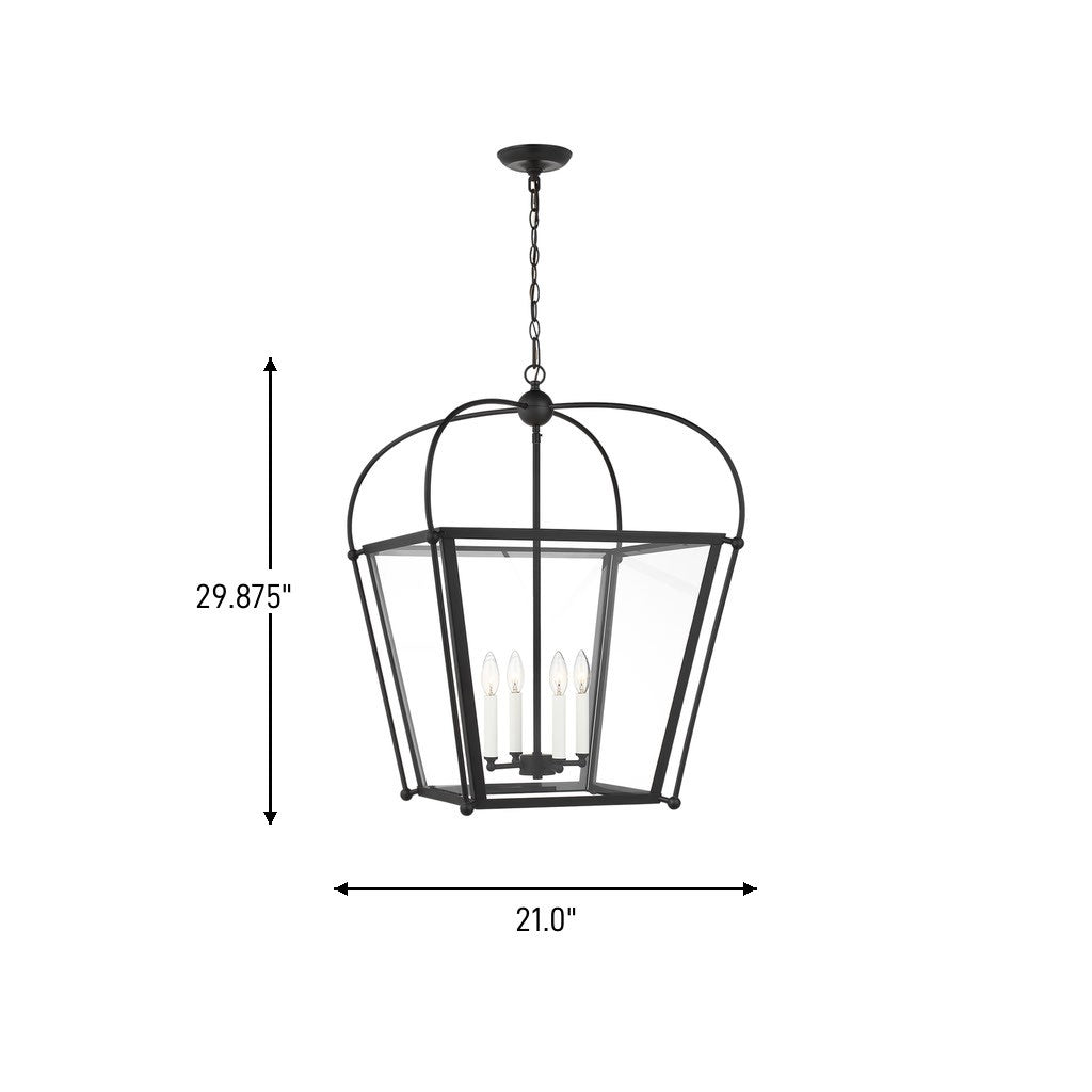 Visual Comfort Studio - 5291004-112 - Four Light Foyer - Charleston - Midnight Black