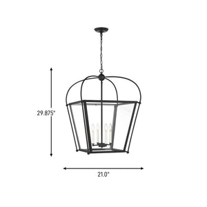 Visual Comfort Studio - 5291004-112 - Four Light Foyer - Charleston - Midnight Black