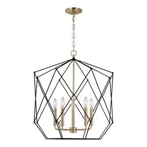 Visual Comfort Studio - 5334105-848 - Five Light Lantern - Zarra - Satin Brass