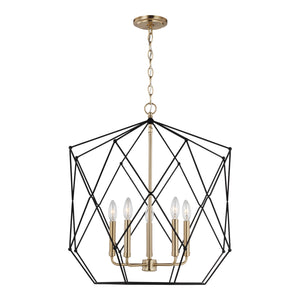 Visual Comfort Studio - 5334105EN-848 - Five Light Lantern - Zarra - Satin Brass