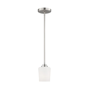 Generation Lighting. - 6102801-962 - One Light Mini-Pendant - Windom - Brushed Nickel