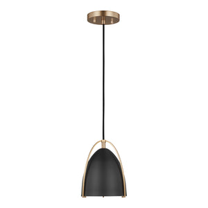 Visual Comfort Studio - 6151701EN3-848 - One Light Mini-Pendant - Norman - Satin Brass