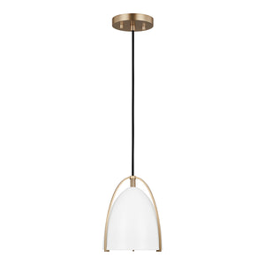 Visual Comfort Studio - 6151801EN3-848 - One Light Mini-Pendant - Norman - Satin Brass