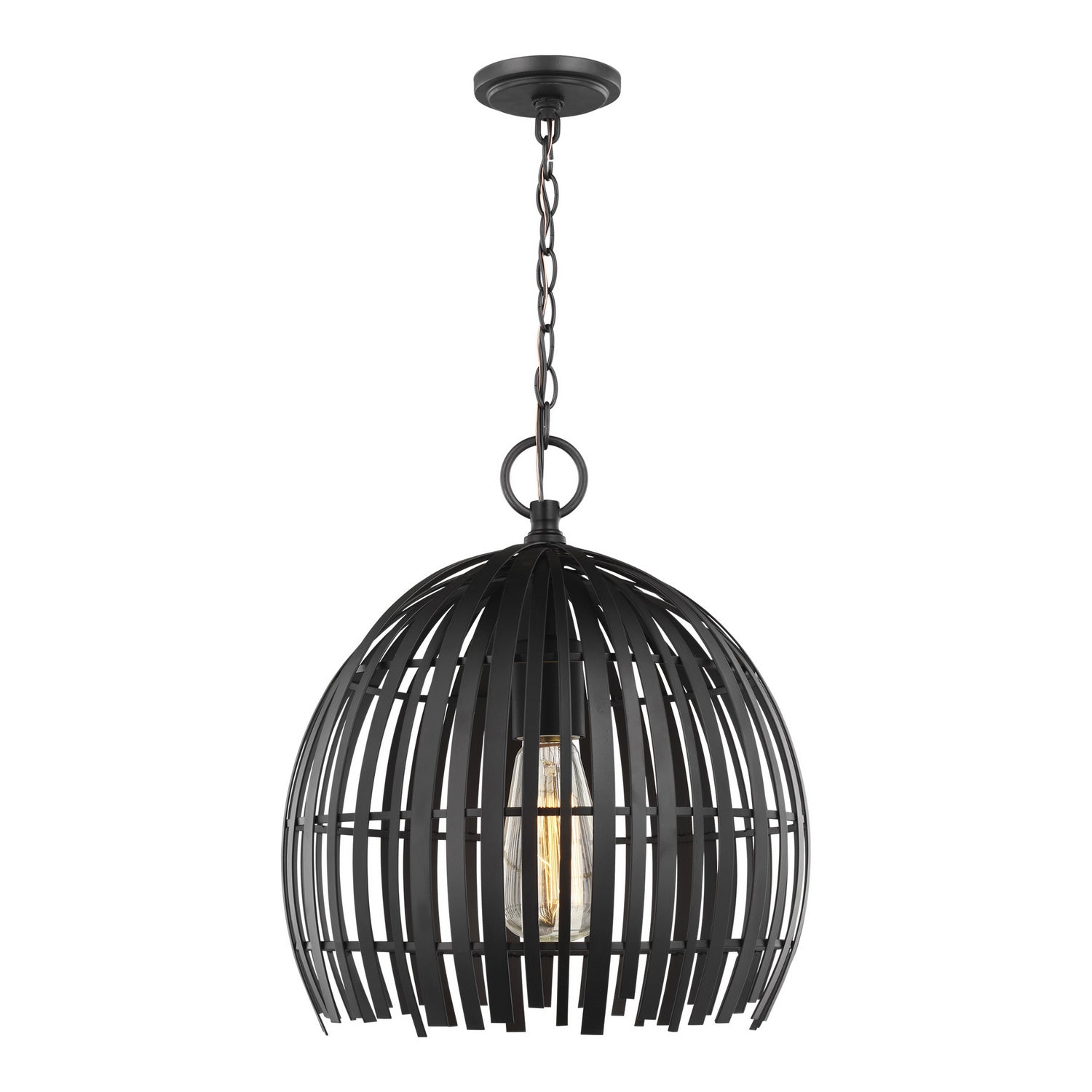 Visual Comfort Studio - 6522701-112 - One Light Pendant - Hanalei - Midnight Black