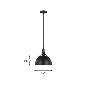 Visual Comfort Studio - 6524201-112 - One Light Pendant - Rockland - Midnight Black