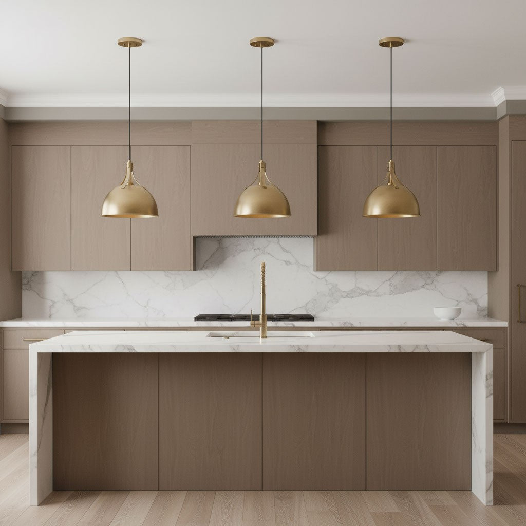 Visual Comfort Studio - 6524201-848 - One Light Pendant - Rockland - Satin Brass