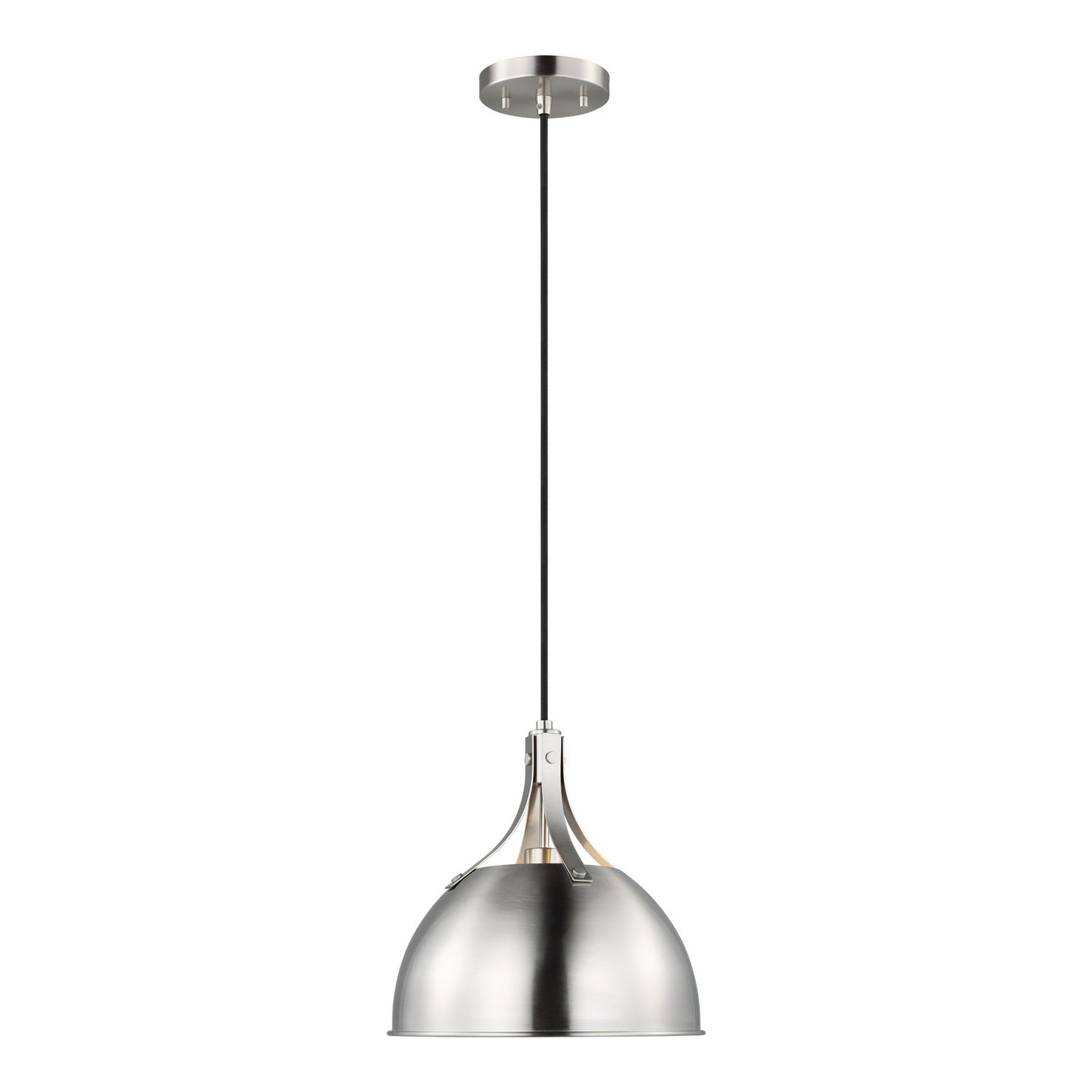 Visual Comfort Studio - 6524201-962 - One Light Pendant - Rockland - Brushed Nickel