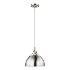 Visual Comfort Studio - 6524201-962 - One Light Pendant - Rockland - Brushed Nickel