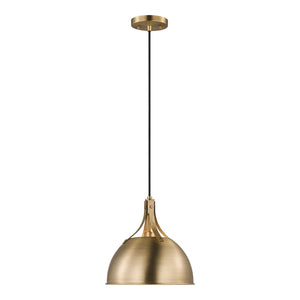 Visual Comfort Studio - 6524201EN3-848 - One Light Pendant - Rockland - Satin Brass