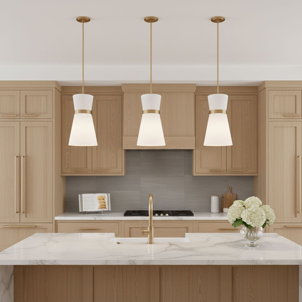 Visual Comfort Studio - 6590501-848 - One Light Pendant - Clark - Satin Brass
