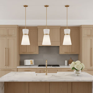 Visual Comfort Studio - 6590501-848 - One Light Pendant - Clark - Satin Brass