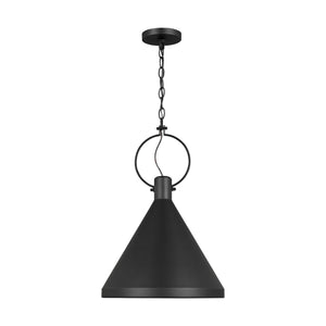Visual Comfort Studio - 6684901EN3-112 - One Light Pendant - Lyon - Midnight Black