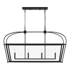 Visual Comfort Studio - 6691004-112 - Four Light Linear Foyer - Charleston - Midnight Black