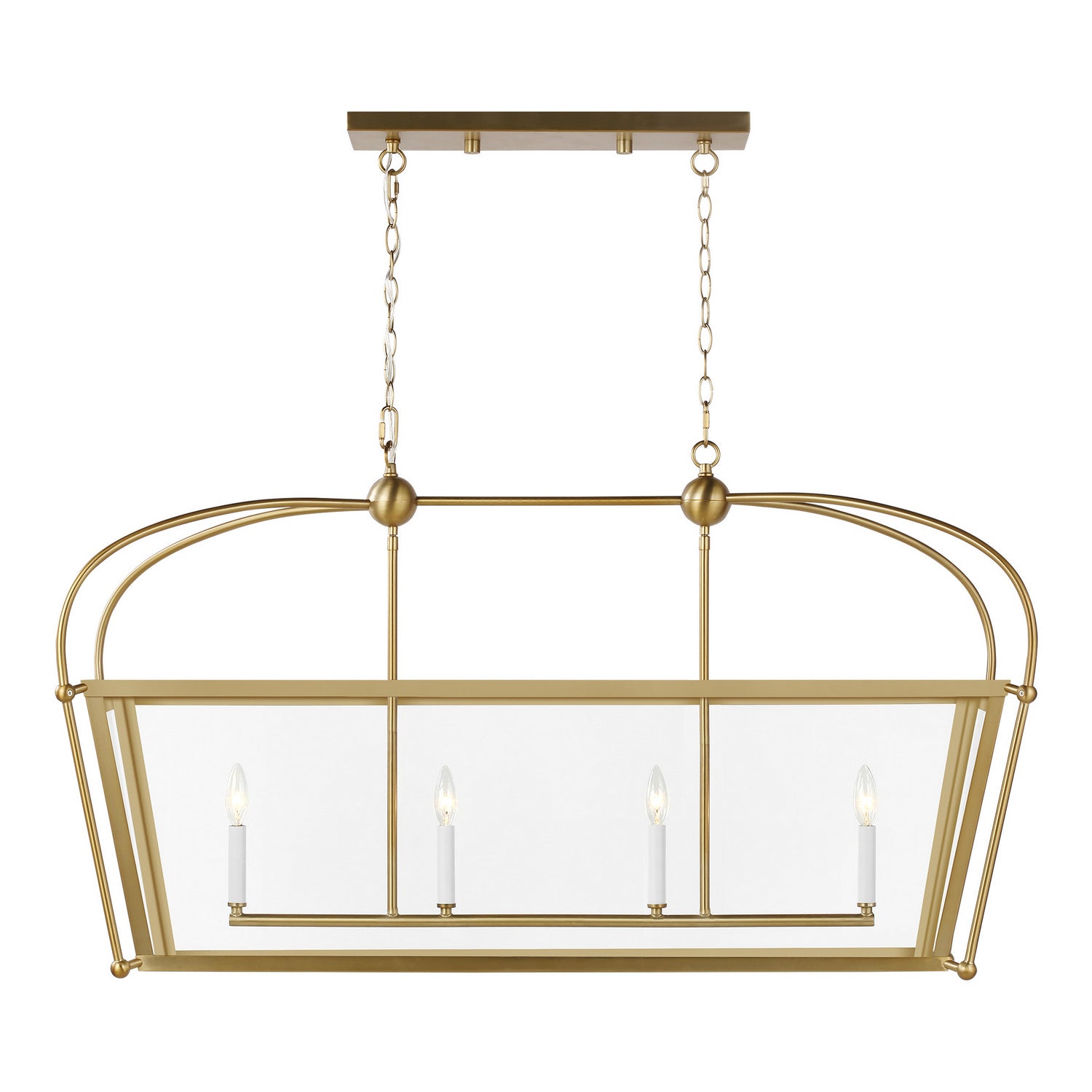 Visual Comfort Studio - 6691004-848 - Four Light Linear Foyer - Charleston - Satin Brass