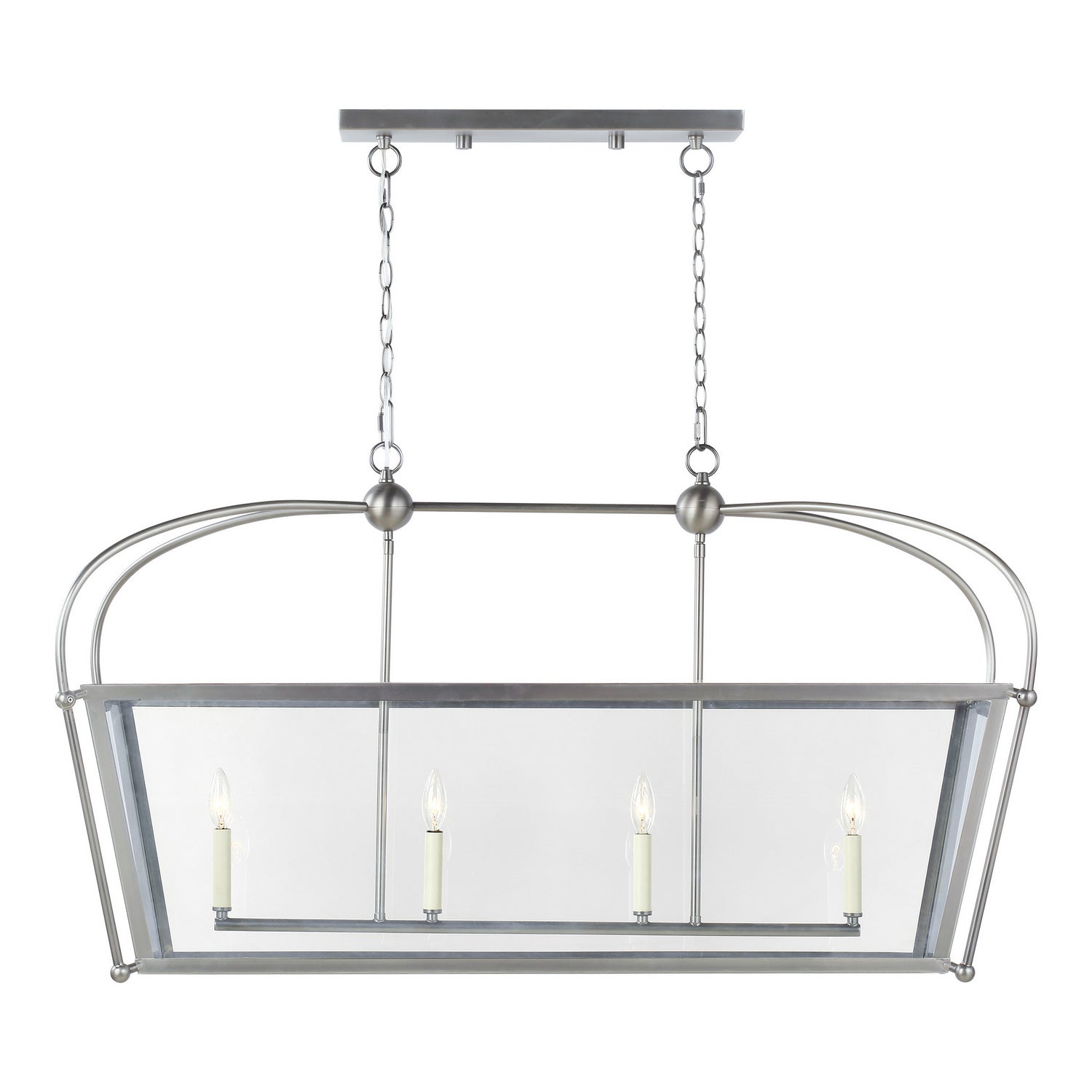 Visual Comfort Studio - 6691004-965 - Four Light Linear Foyer - Charleston - Antique Brushed Nickel