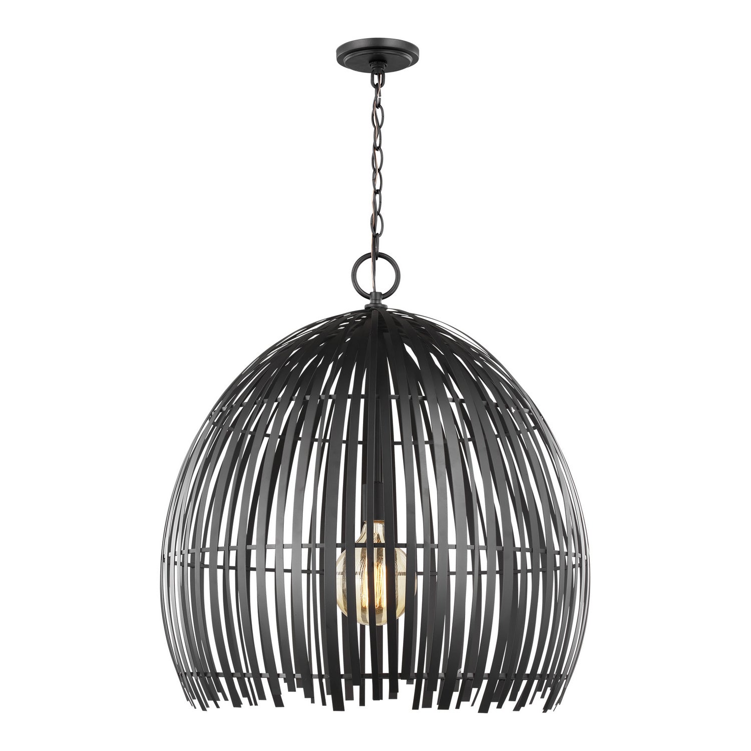 Visual Comfort Studio - 6722701-112 - One Light Pendant - Hanalei - Midnight Black