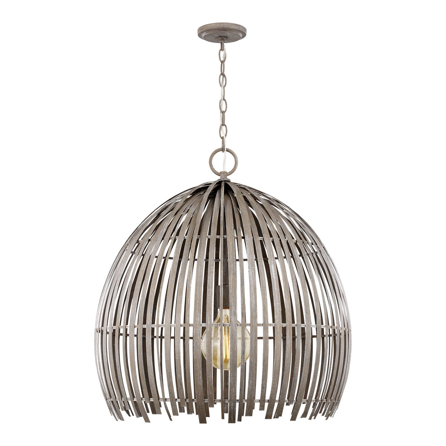 Visual Comfort Studio - 6722701-872 - One Light Pendant - Hanalei - Washed Pine