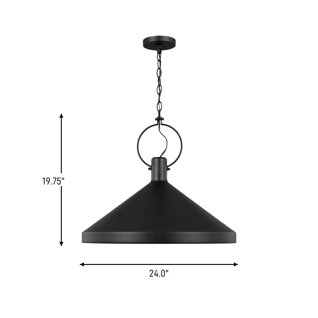 Visual Comfort Studio - 6884901-112 - One Light Pendant - Lyon - Midnight Black