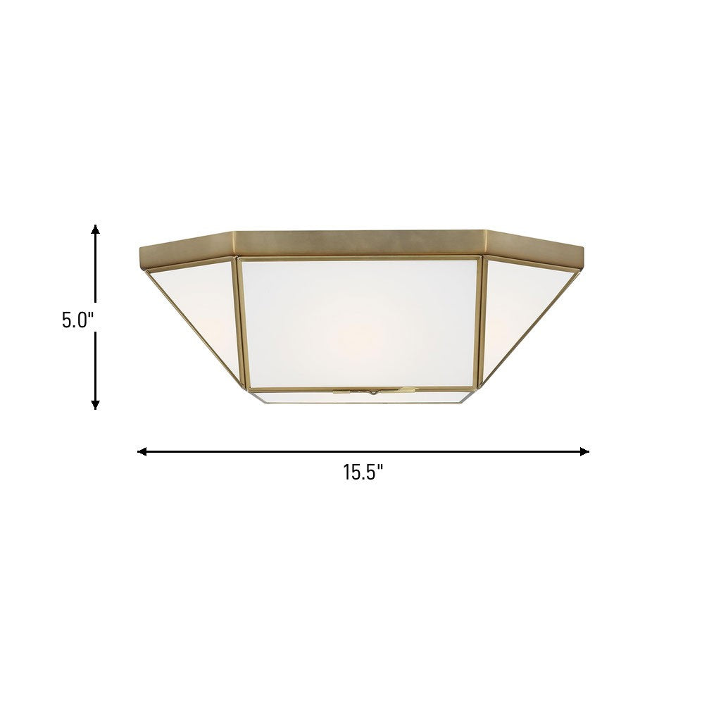 Visual Comfort Studio - 7579452-848 - Two Light Flush Mount - Morrison - Satin Brass