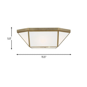 Visual Comfort Studio - 7579452-848 - Two Light Flush Mount - Morrison - Satin Brass