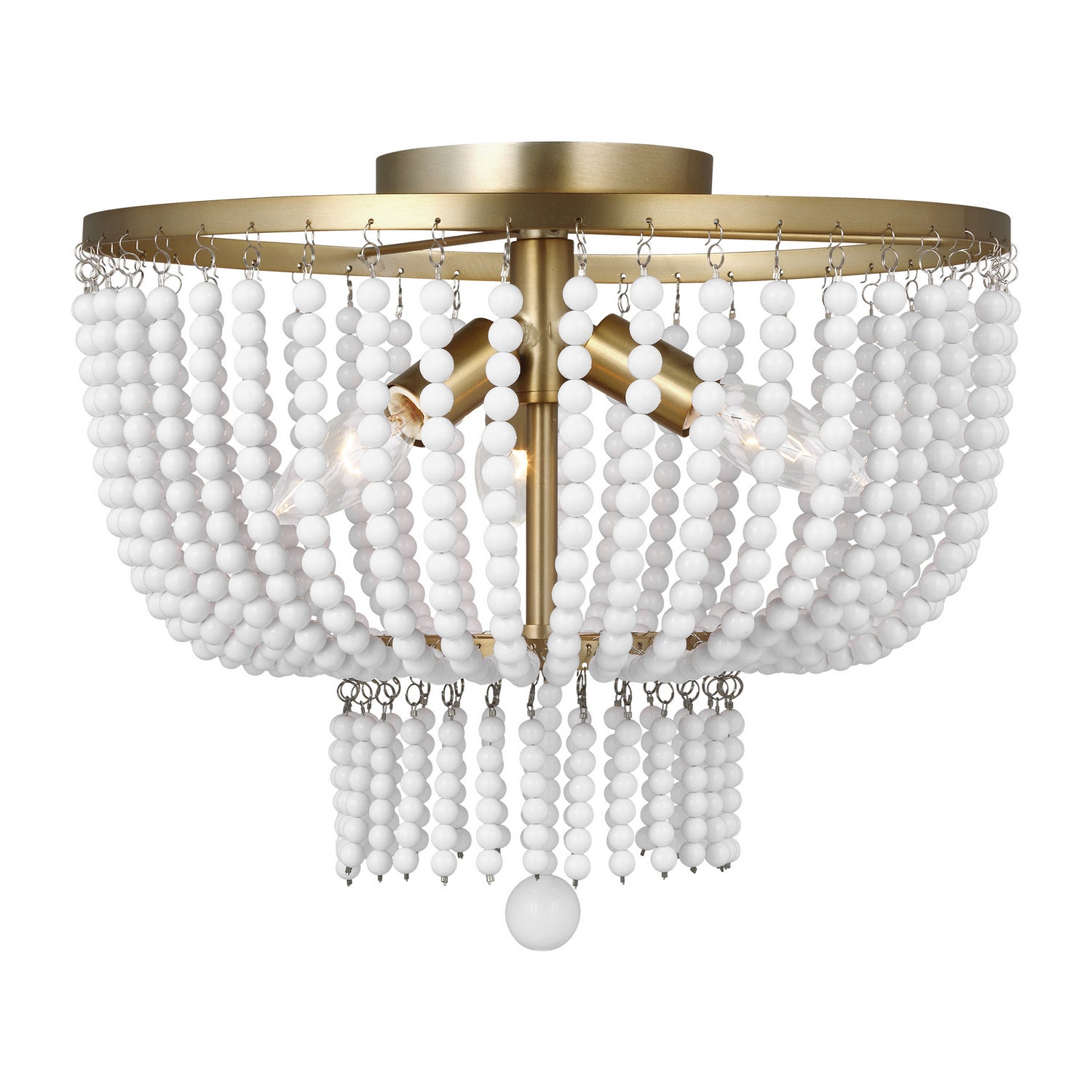 Visual Comfort Studio - 7780703-848 - Three Light Semi-Flush Mount - Jackie - Satin Brass