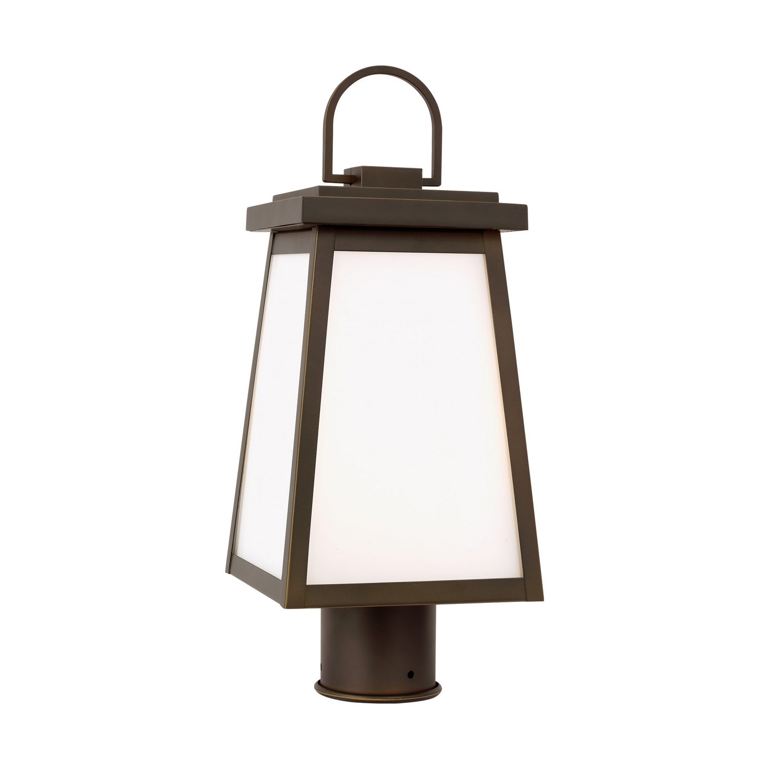 Visual Comfort Studio - 8248401-71 - One Light Outdoor Post Lantern - Founders - Antique Bronze