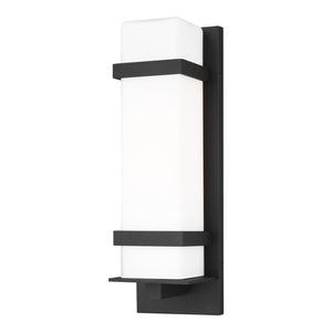 Generation Lighting. - 8620701-12 - One Light Outdoor Wall Lantern - Alban - Black