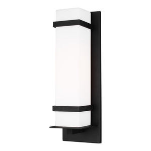 Generation Lighting. - 8720701-12 - One Light Outdoor Wall Lantern - Alban - Black