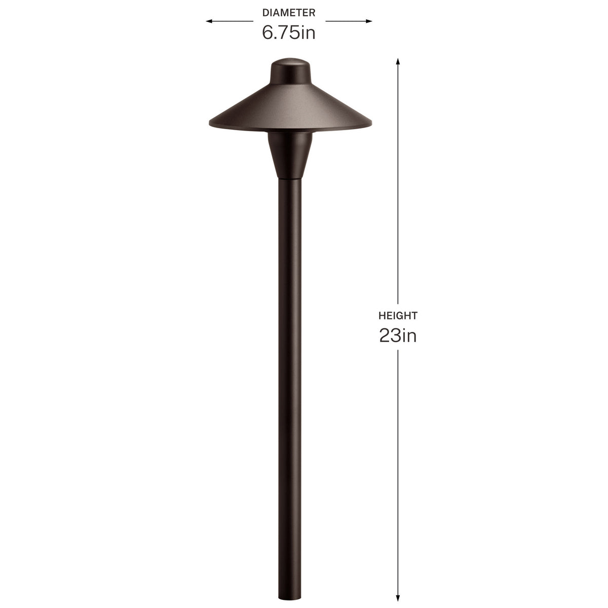 Kichler - 15478AZT - One Light Path Light - Textured Architectural Bronze