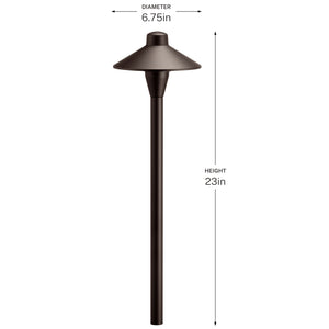 Kichler - 15478AZT - One Light Path Light - Textured Architectural Bronze
