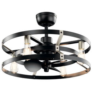 Kichler - 300040SBK - 13"Ceiling Fan - Cavelli - Satin Black