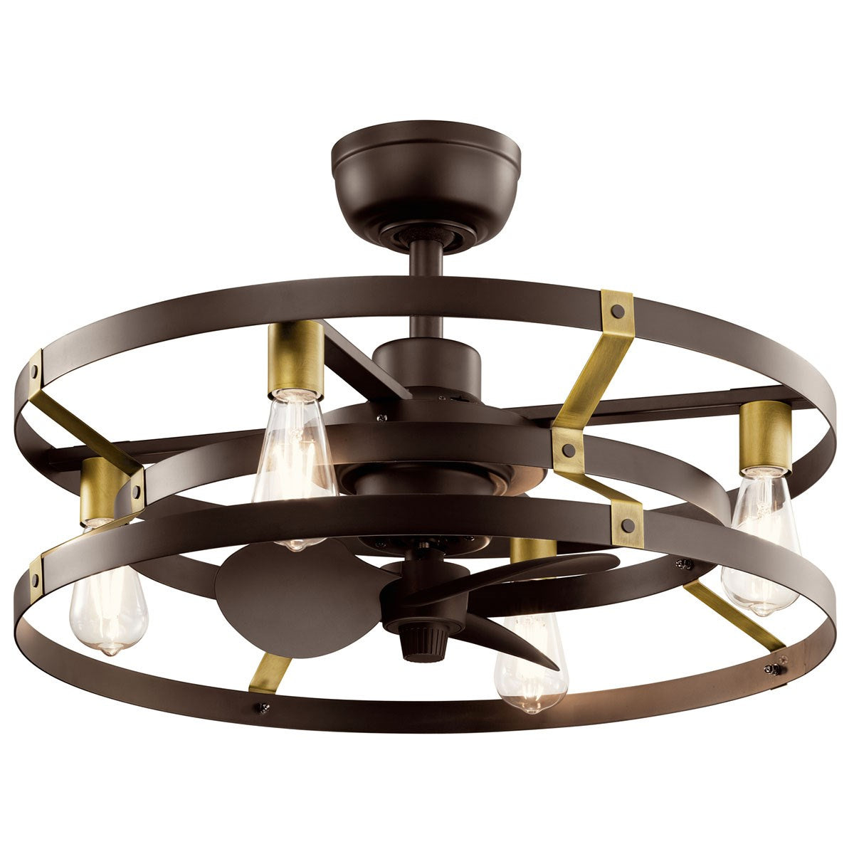 Kichler - 300040SNB - 13"Ceiling Fan - Cavelli - Satin Natural Bronze