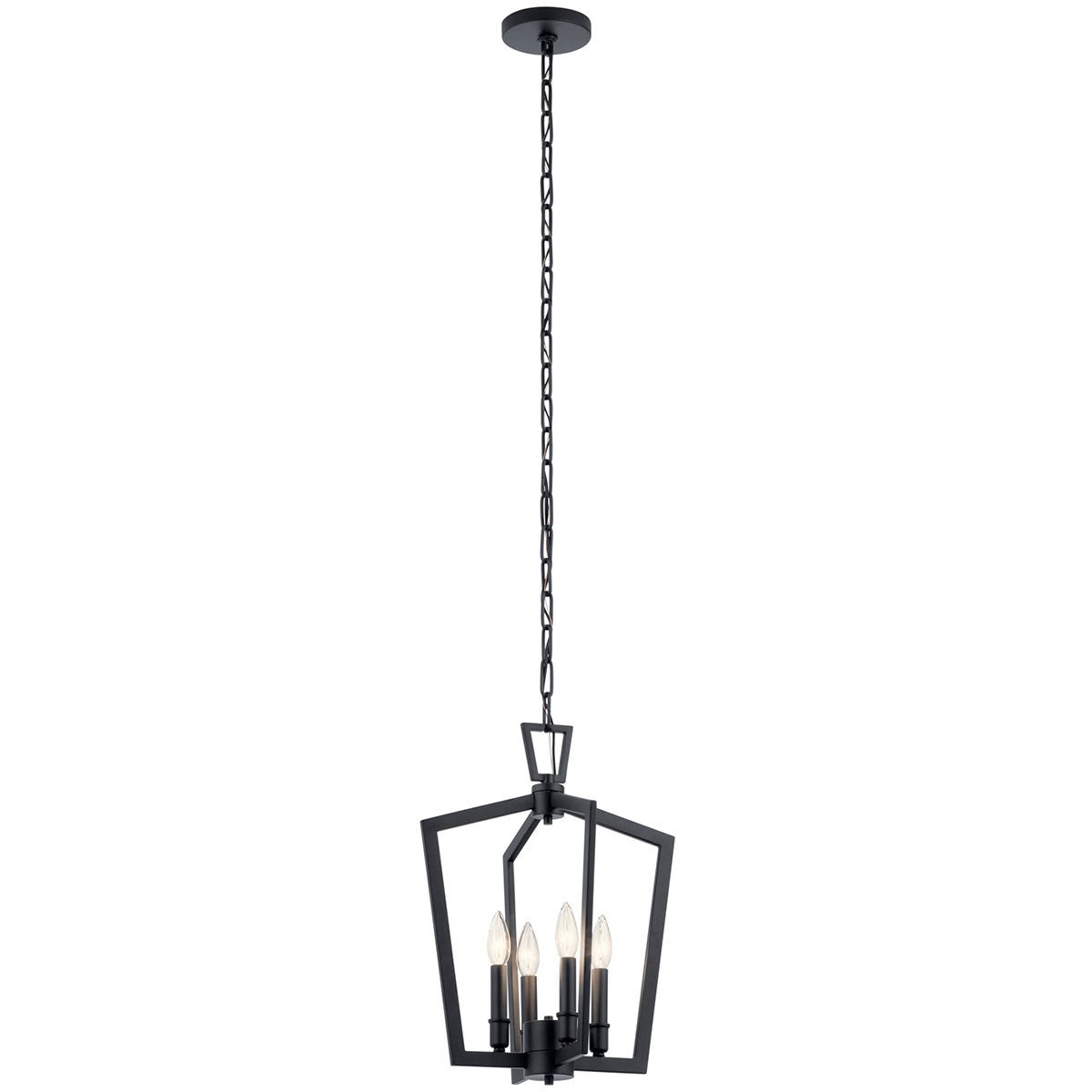 Kichler - 43498BK - Four Light Pendant - Abbotswell - Black