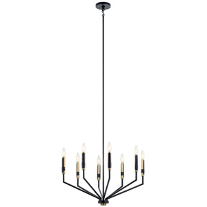 Kichler - 52349BK - Eight Light Chandelier - Armand - Black