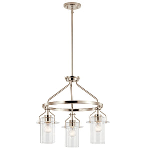 Kichler - 52377PN - Three Light Pendant - Everett - Polished Nickel