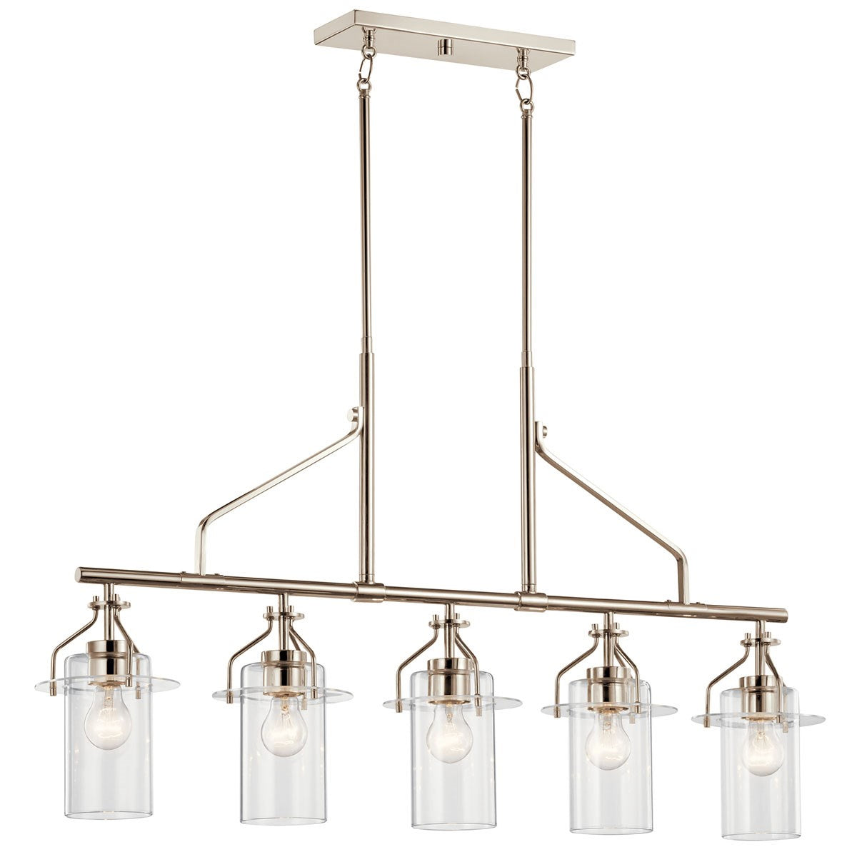 Kichler - 52379PN - Five Light Linear Chandelier - Everett - Polished Nickel