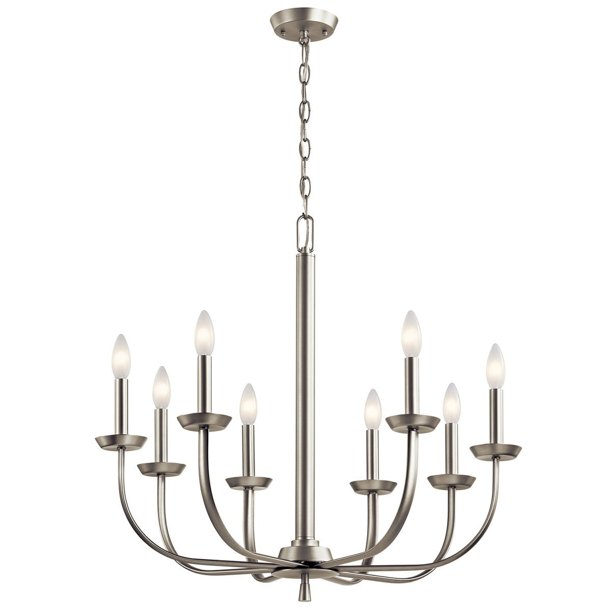 Kichler - 52388NI - Eight Light Chandelier - Kennewick - Brushed Nickel