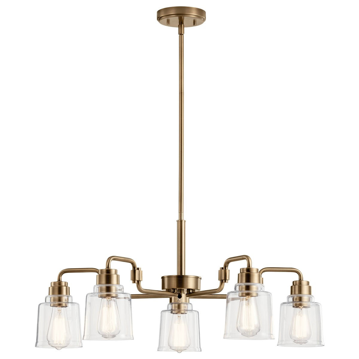 Kichler - 52398WBR - Five Light Chandelier - Aivian - Weathered Brass