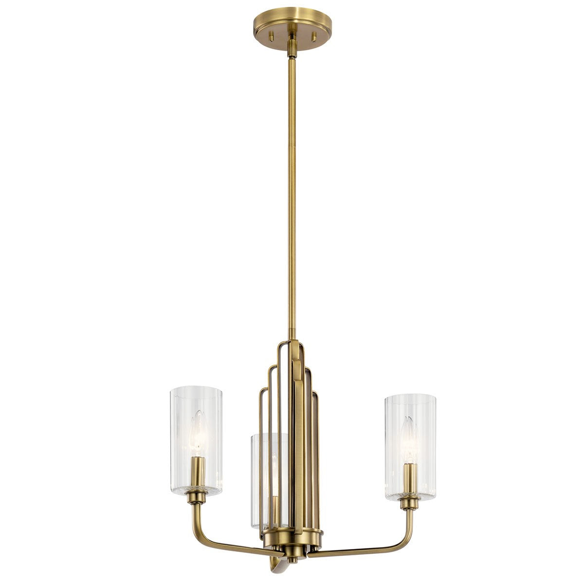 Kichler - 52410BNB - Three Light Chandelier - Kimrose - Brushed Natural Brass