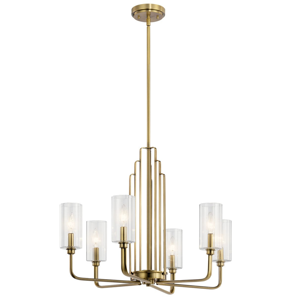 Kichler - 52411BNB - Six Light Chandelier - Kimrose - Brushed Natural Brass