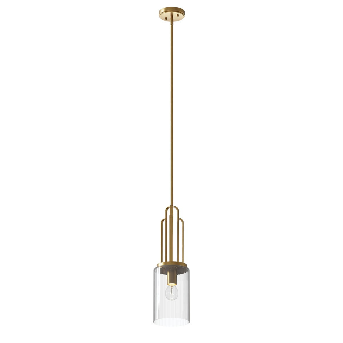 Kichler - 52414BNB - One Light Mini Pendant - Kimrose - Brushed Natural Brass